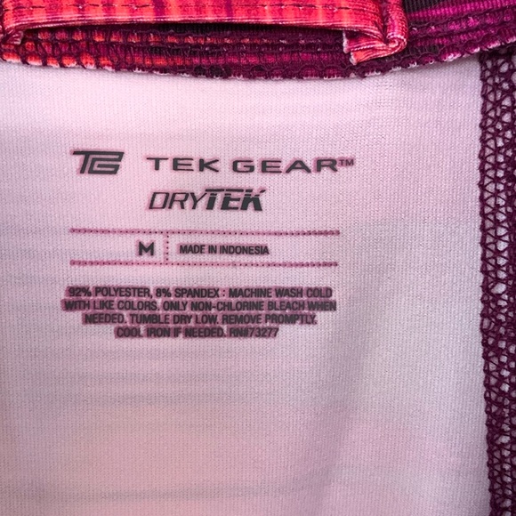 Stunning Vivid Multicolor Tek Gear DryTek Half Zip Pullover Size M - Picture 2 of 8
